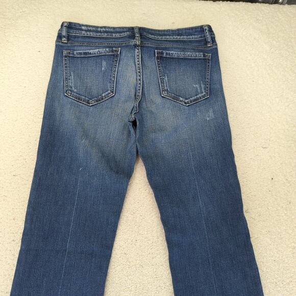 Y2k Banana Republic Straight Leg Jeans Women's 10 Long Stretch 690912 Distressed - Picture 5 of 9